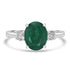 2.47ct   Emerald Rings with 0.31tct Diamond set in 14K White Gold