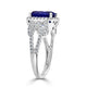 3.62Ct Tanzanite Ring With 0.62Tct Diamonds Set In 14Kt White Gold