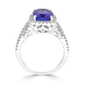 3.62Ct Tanzanite Ring With 0.62Tct Diamonds Set In 14Kt White Gold