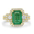 2.02ct  Emerald Rings with 0.72tct Diamond set in 14K Yellow Gold