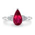 1.55ct Tourmaline Ring with 0.11tct Diamonds set in 14K White Gold