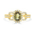1.28 Demantoid Garnet Rings with 0.27tct Diamond set in 14K Yellow Gold