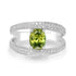 1.69ct Sphene Rings with 0.52tct Diamond set in 14K White Gold