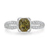 1.5ct Demantoid Garnet Ring with 0.62tct Diamonds set in 14K White Gold