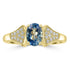 0.77ct Aquamarine Rings with 0.12tct Diamond set in 14K Yellow Gold