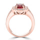 1.61ct Tourmaline Ring with 0.41tct Diamonds set in 14K Rose Gold