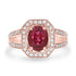 1.61ct Tourmaline Ring with 0.41tct Diamonds set in 14K Rose Gold