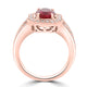 2.04ct Tourmaline Ring with 0.41tct Diamonds set in 14K Rose Gold