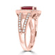 2.04ct Tourmaline Ring with 0.41tct Diamonds set in 14K Rose Gold
