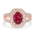 2.04ct Tourmaline Ring with 0.41tct Diamonds set in 14K Rose Gold