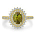 1.55ct Sphene Ring with 0.5tct Diamonds set in 14K Yellow Gold