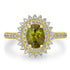1.55ct Sphene Ring with 0.5tct Diamonds set in 14K Yellow Gold