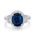 4.03ct Kyanite Ring with 0.37tct Diamonds set in 14K White Gold
