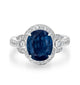 4.03ct Kyanite Ring with 0.37tct Diamonds set in 14K White Gold