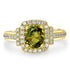 1.67ct Demantoid Garnet Ring with 0.41tct Diamonds set in 14K Yellow Gold