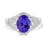 2.64Ct Tanzanite Ring With 0.47Tct Diamonds Set In 18Kt White Gold