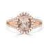 1.72ct Morganite Rings with 0.52tct Diamond set in 14K Rose Gold