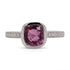 Fancy 1.83ct Sapphire Bezel Set Ring With 0.10tct Diamond Pave In 14Kt White Gold