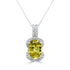 2.64ct Sphene Pendant with 0.22tct Diamonds set in 14K White Gold