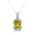 2.64ct Sphene Pendant with 0.22tct Diamonds set in 14K White Gold