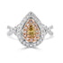 0.41Ct Yellow Diamond Ring With 0.97Tct Diamonds Set In 18Kt Two Tone Gold