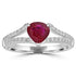 1.12ct   Ruby Rings with 0.3tct Diamond set in 18K White Gold