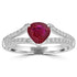 1.12ct   Ruby Rings with 0.3tct Diamond set in 18K White Gold