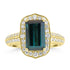 3.49ct Tourmaline Rings with 0.479tct Diamond set in 18K Yellow Gold