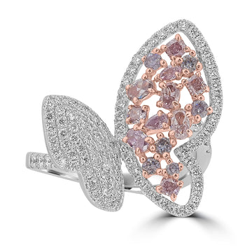 0.6ct  Diamond Rings with 0.94tct Diamond set in 18K Two Tone Gold