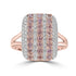 1.07ct  Diamond Rings with 0.48tct Diamond set in 18K Rose Gold