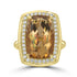 9.76ct  Yellow Beryl Rings with 0.44tct Diamond set in 18K Yellow Gold