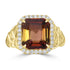 6.16ct Tourmaline Rings with 0.35tct Diamond set in 18K Yellow Gold