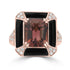 5.7ct  Tourmaline Rings with 2.2tct Diamond set in 18K Yellow Gold