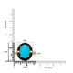 8.1ct Turquoise Rings with 0.12tct Diamond set in 18K Yellow Gold
