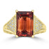 4.64ct Tourmaline Rings with 0.2tct Diamond set in 18K Yellow Gold