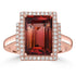 4.7ct Tourmaline Rings with 0.24tct Diamond set in 18K Rose Gold