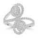 0.47tct Diamond Rings with 0.63tct Diamond set in 18K White Gold