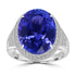 13.286ct Tanzanite Rings with 0.39tct Diamond set in 18K White Gold