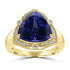 6.432ct Tanzanite Rings with 0.122tct Diamond set in 18K Yellow Gold