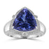 6.035ct Tanzanite Rings with 0.125tct Diamond set in 18K White Gold