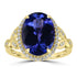 6.19ct Tanzanite Rings with 0.274tct Diamond set in 18K Yellow Gold