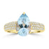2.29ct Aquamarine Rings with 0.34tct Diamond set in 18K Yellow Gold