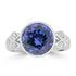 4.93ct Tanzanite Rings with 0.18tct Diamond set in 18K White Gold