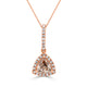 1.14ct Natural Chocolate Diamond Pendant with 0.42tct Diamonds set in 14K Rose Gold