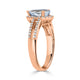 1.22 Aquamarine Rings with 0.28tct Diamond set in 14K Rose Gold