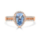 1.22 Aquamarine Rings with 0.28tct Diamond set in 14K Rose Gold