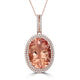 21.29ct  Morganite Pendants with 1.08tct Diamond set in 14K Two Tone Gold