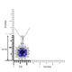 1.54ct Tanzanite Pendant with 0.37tct Diamonds set in 14K White Gold