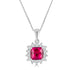 1.08ct Tourmaline Pendant with 0.31tct diamonds set in 14K white gold