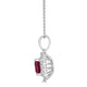 1.08ct Tourmaline Pendant with 0.31tct diamonds set in 14K white gold